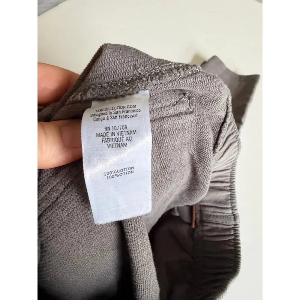 Tea Collection Gray French Terry Playwear Pants Size 12